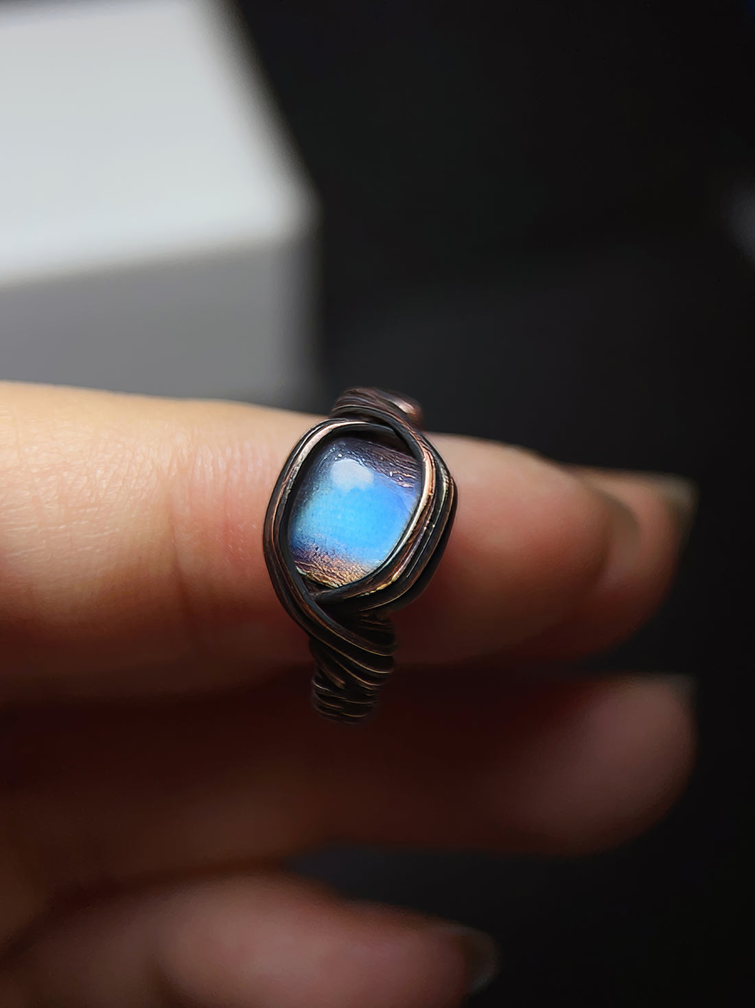 Embrace Mystery and Magic with the Radiant Light Labradorite Handmade Ring