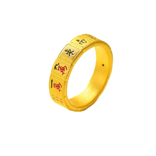 Lucky Strike Mahjong Gold Ring