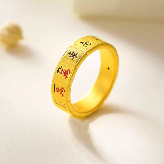 Lucky Strike Mahjong Gold Ring