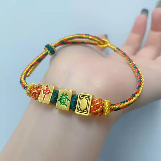 Golden Fortune Mahjong Bracelet