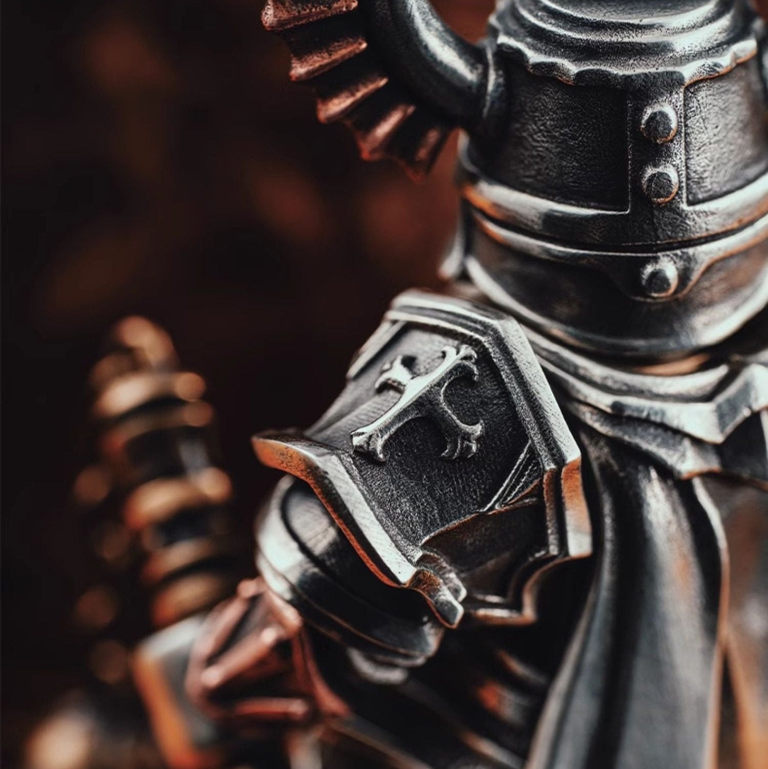 Nordic Style Handmade Pure Copper Magnetic Crusader Figurine