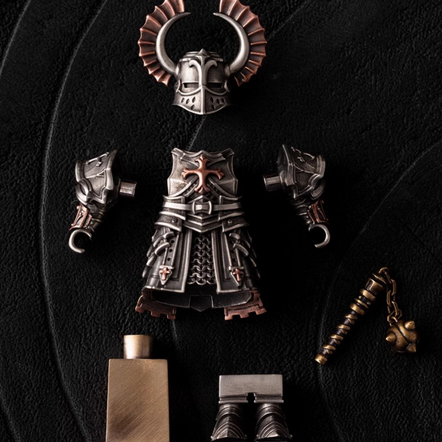 Nordic Style Handmade Pure Copper Magnetic Crusader Figurine