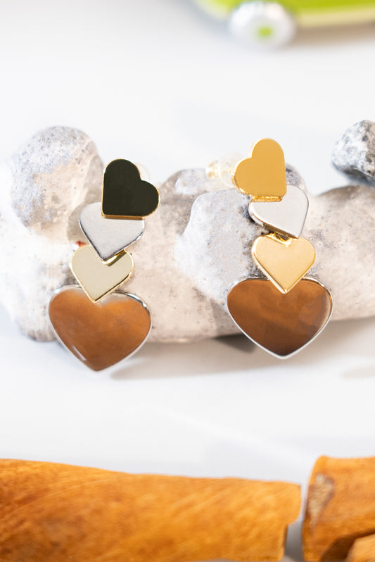 "Twin Hearts" earrings