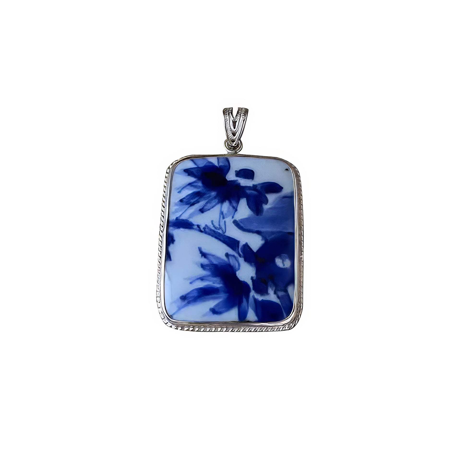 Blue and White Porcelain Pendant