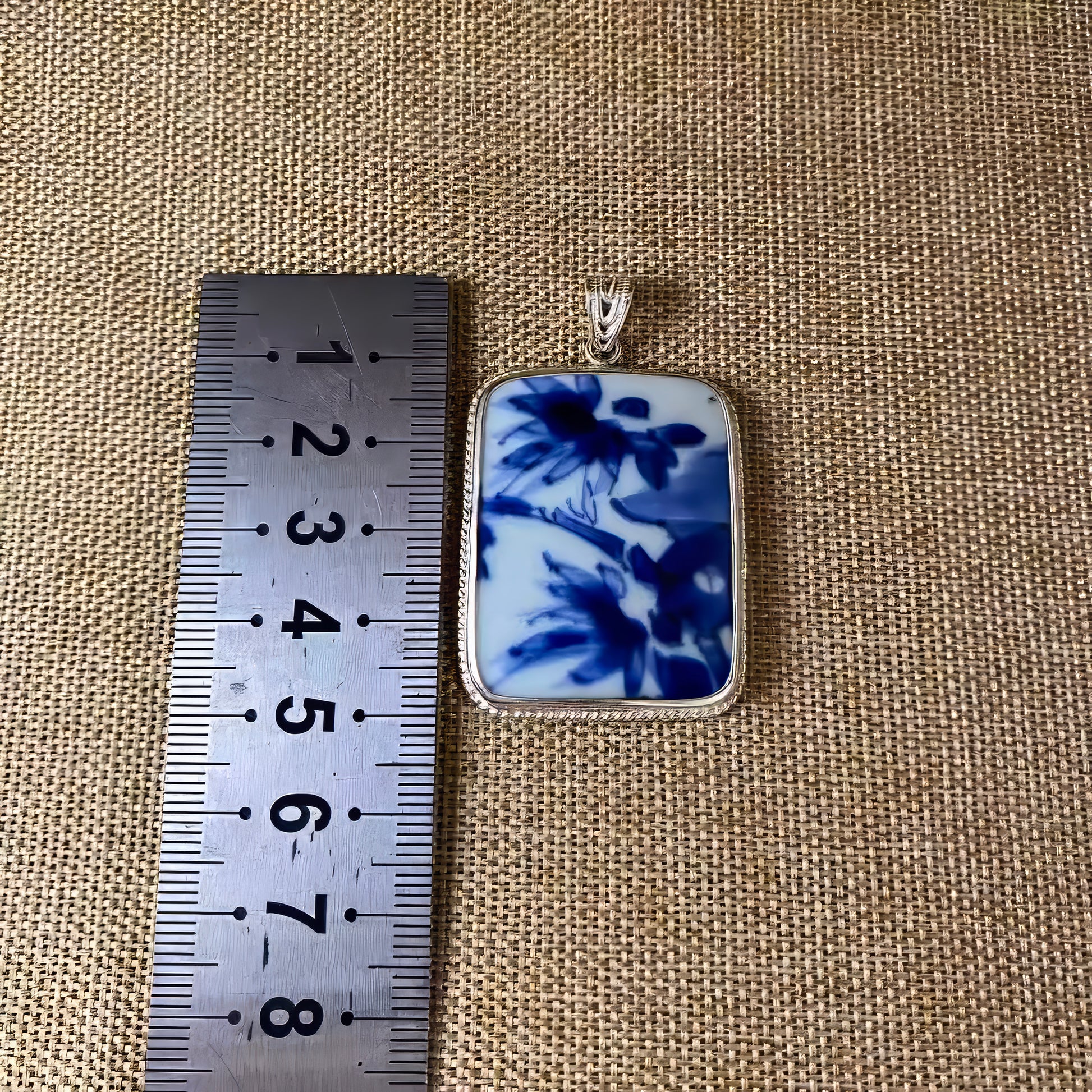 Blue and White Porcelain Pendant