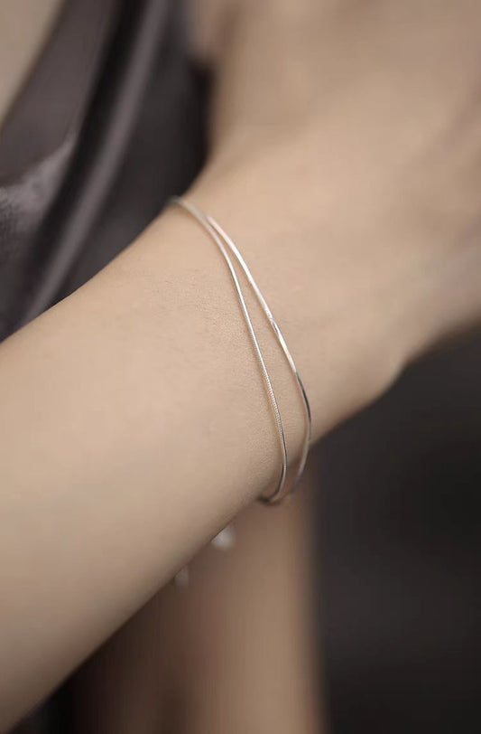 Silken Silver | Fine Sterling Silver Snake Chain Bracelet