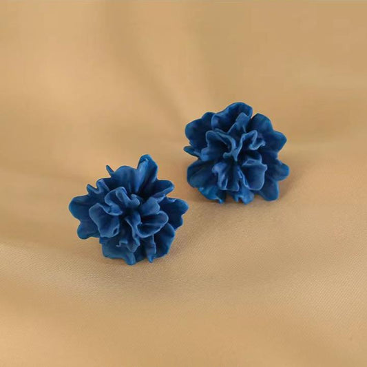 Klein Blue Blooming Floral Earrings