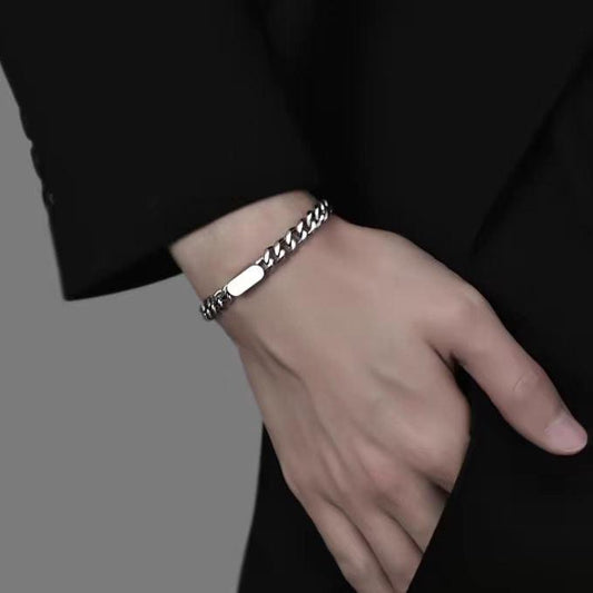 Minimalist Luxury - Sterling Silver Men's Bracelet